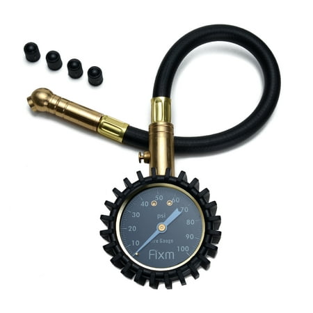 Fixm Car Tire Pressure Gauge Accurate Heavy Duty Cars Bicycles and Motorcycles - 100 PSI