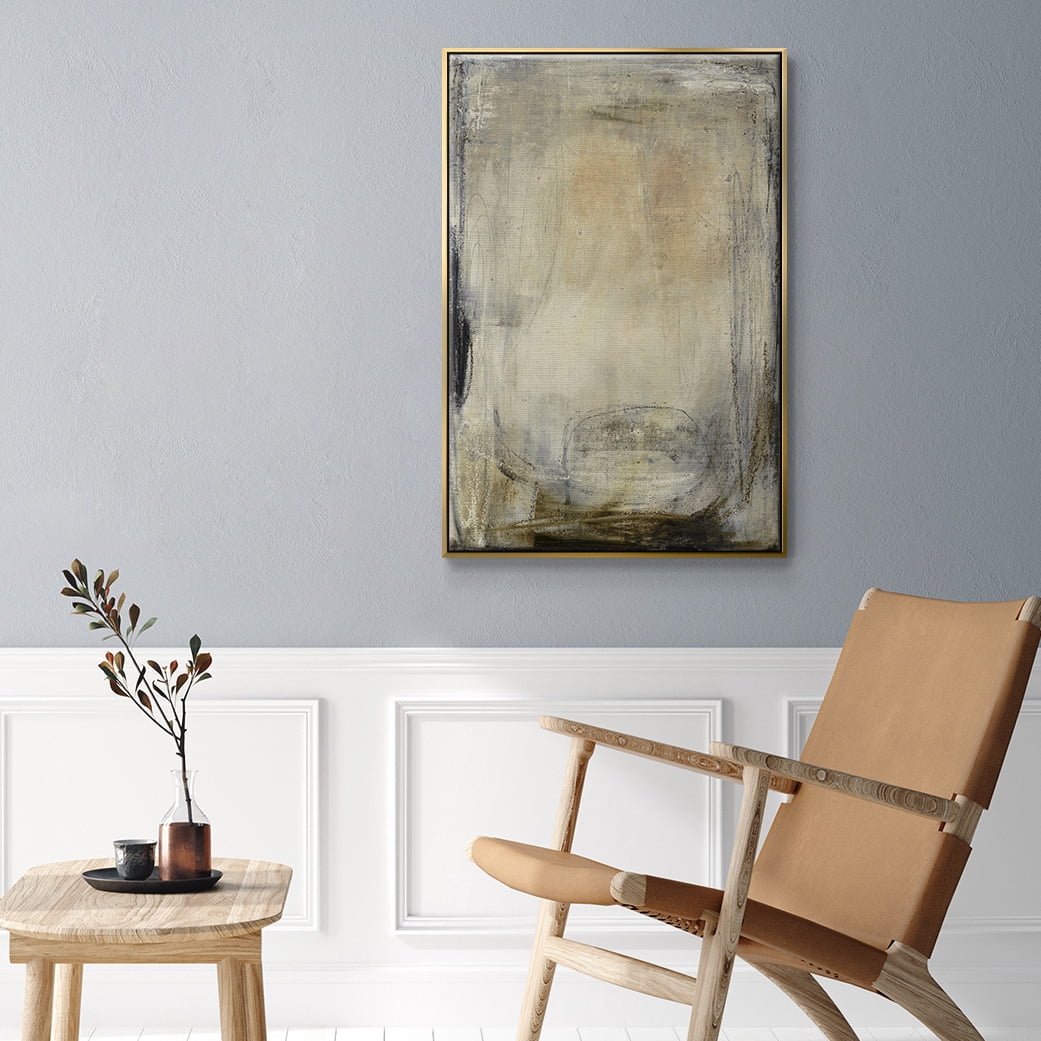 This is the Picture Framed Premium Gallery Wrapped Canvas - Ready to Hang - 17 x 25 - Gold Floating Frame