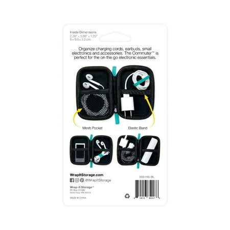 Wrap-It Storage - The Commuter Hard-Shell Storage Case - Black