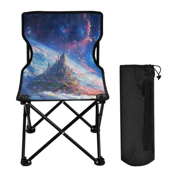 BZSMCE Camping Chairs Modern Where Dreams Meet Reality Pattern Folding chair