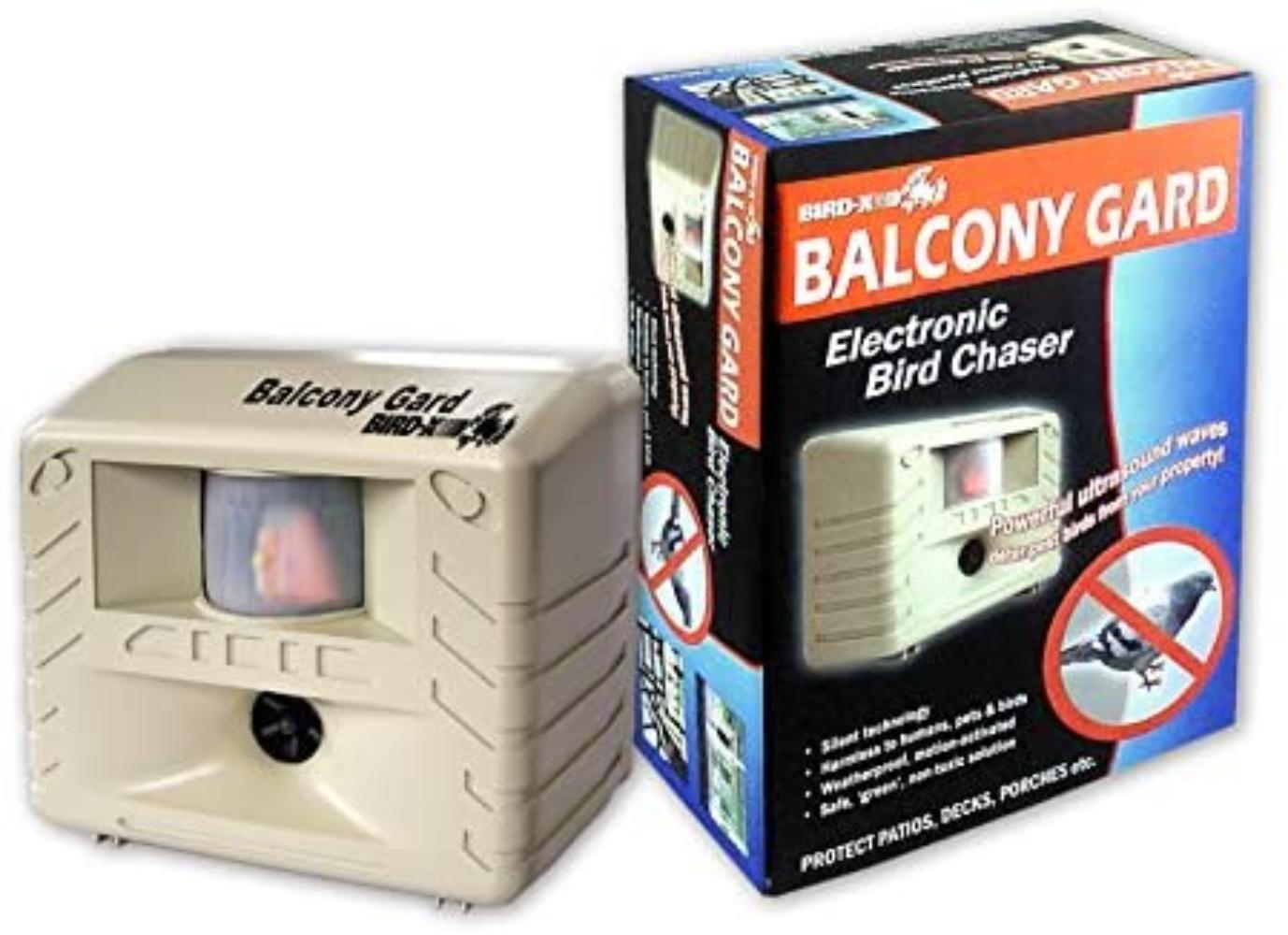 BirdX Balcony Gard Ultrasonic Bird Repeller, BESTSELLING Residential Electronic Bird Repeller
