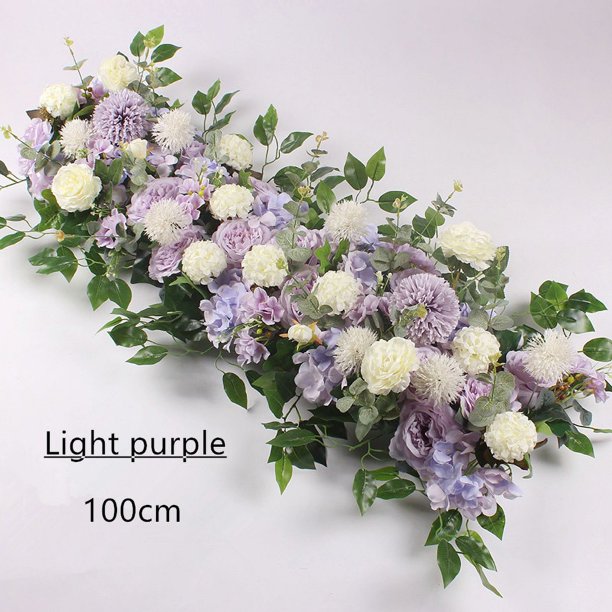 50/100cm DIY arreglo de pared de flores de boda suministros peonías de seda rosa artificial fila de flores decoración boda arco de hierro telón de fondo Ormromra 2027272-8