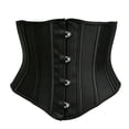 thumbnail image 4 of Corset Waspie Belt for Women Wide Faux Leather Crisscross Lace-up Tied Elastic Stretch Waist Cincher Vintage Renaissance Punk Belt for Daily Dress Party Outfit Black 2XL, 4 of 4