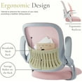 thumbnail image 6 of YEXJ Home Office Desk Chair, Computer Meshchair Ergonomic Taskchair with Lumbar Support Executive Swivel Mid Back for Adults, Adjustable Armrest, Pink, 6 of 9
