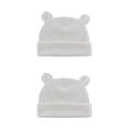 thumbnail image 2 of Qarigey Sombrero de bebé Cómodo Fotografía multifuncional Niñas Niño Sombreros Accesorios infantiles Sombreros para niños Gorros para Blanco 2Conjunto, 2 of 6