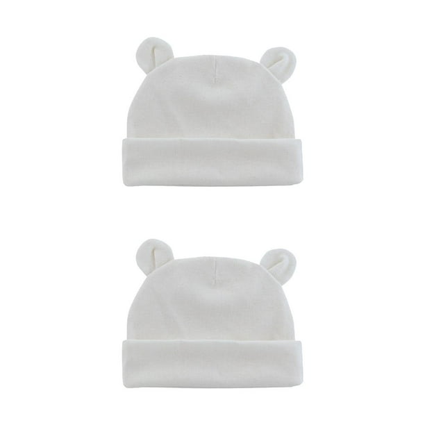 Sonducket Gorro para bebé, accesorios de fotografía elásticos multifuncionales, gorros para niñas y niños, accesorios para gorro infantil, Blanco 2Conjunto