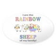 thumbnail image 1 of CafePress - Rainbow Sheep Sticker - Sticker (Oval), 1 of 1