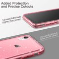 thumbnail image 7 of JETech Glitter Case for iPhone XR, 6.1-Inch, Bling Sparkle Shockproof Phone Bumper Cover, Cute Sparkly for Women and Girls (Red), 7 of 7