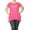 Medium Polka Hot Pink, variant on Women's Plus Size Loose Fit Short Sleeves Side Pockets Solid Tunic Top