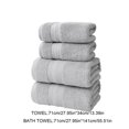 thumbnail image 3 of 4 Piece Premium Towel Set, 2 Bath Towels , 2 Hand Towels , Ring Spun Cotton, Highly Absorbent Towels for Bathroom, Gym, Hotel, and Spa,Gray, 3 of 7