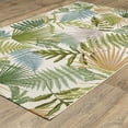 thumbnail image 4 of Oriental Weavers Naples Indoor/Outdoor Rug - 1091X - 2' x 3'3" - in Green/ Ivory - Tropical Style, Water, Stain and Fade Resistant, Hose Clean, Patio, Outdoor Living Area Rug, 4 of 5
