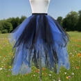 thumbnail image 5 of MAIHAN-Skirts for Women Sparkly Skirt For Women Carnival Holiday Skirts Color Layered Skirt High Waist Elastic Band Party Performance Mesh Rainbow Skirt(Black), 5 of 8