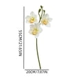 thumbnail image 2 of Doghiosgha 1 Pc Artificial Cymbidium Flowers, Faux Orchid Spray, Single Flower Stems for Wedding Home Garden Party Table Decor, 7.8x21.6 Inch, White, 2 of 3