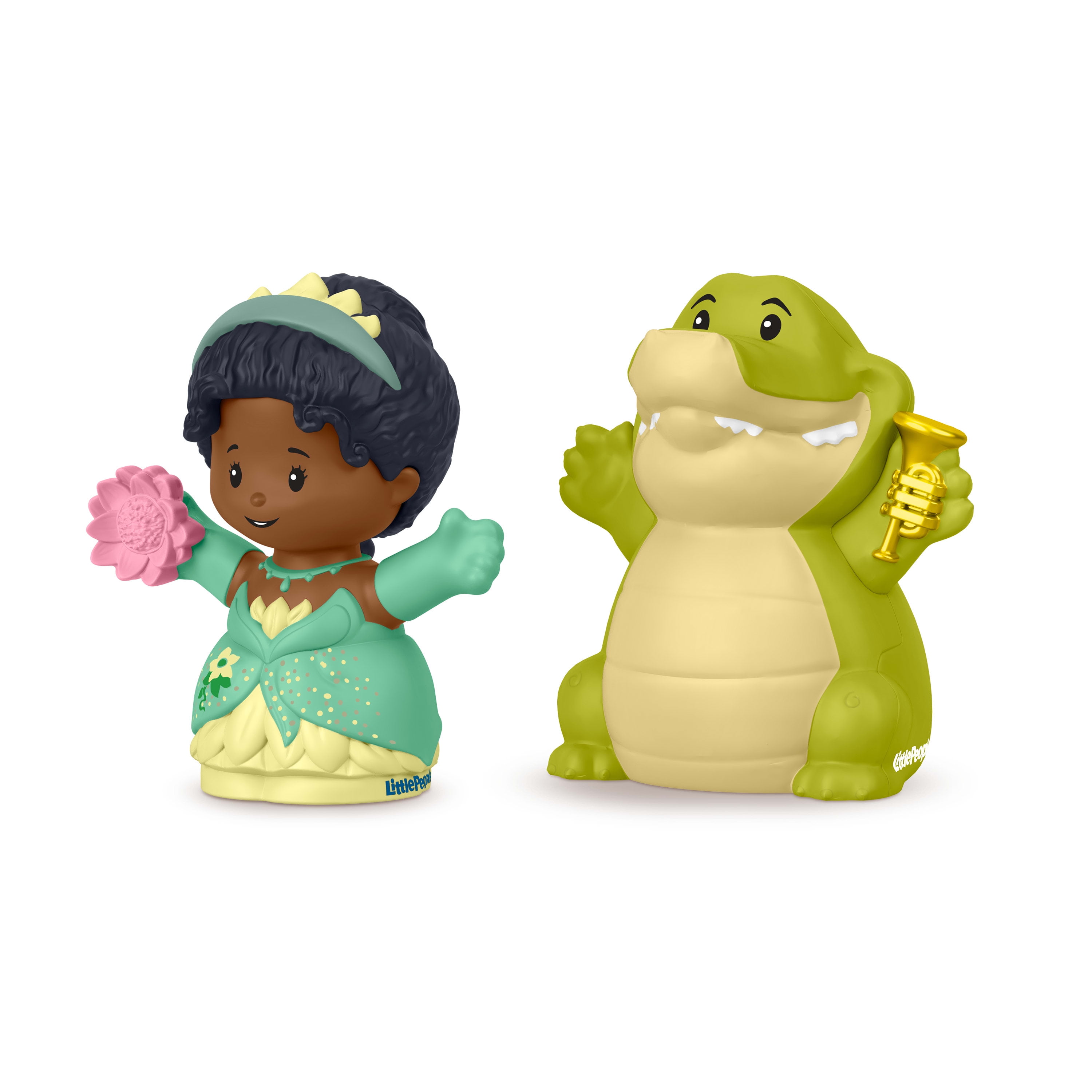 Disney Princess Tiana & Louis Little People Figure Set for Toddlers and Kids, 2 Pieces