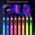 thumbnail image 6 of DAMAI Glow in the Dark Body Paint, Neon Face Painting Markers Pen for Skin Glow Under Black Light, Washable UV Temporary Tattoo Pens for Glow Party Supplies (8 color), 6 of 9