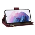 thumbnail image 6 of for Samsung Galaxy S22 Case Wallet with Card Slots, Premium Soft PU Leather Zipper Folio Flip with Wrist Strap Kickstand Protective Phone Cover for S22 Handbag Wallet Case, Winered, 6 of 8