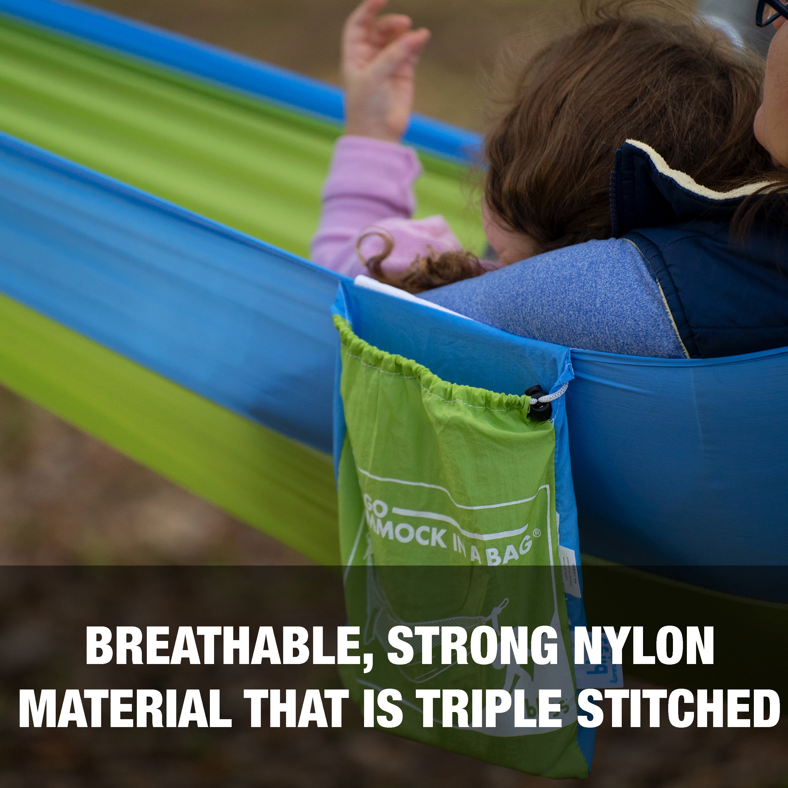 Bliss Hammocks Camping Hammock in a Bag W/ Mosquito Net & Tree Straps, 54-inch Wide, 350 lb. Capacity (Mermaid)