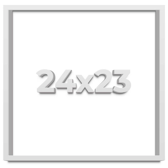 24x23 Shadow Box Frame White | 2 Inches Deep Real Wood Contemporary Shadowbox Display Frame | UV