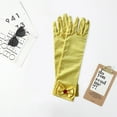 thumbnail image 4 of D-GROEE 1 Pair Gloves Princess Dress Up Long Gloves Shiny Silky Satin Gloves for Kids Party, Wedding, Formal Pageant, Ages 3 to 8 Years Old, 4 of 7