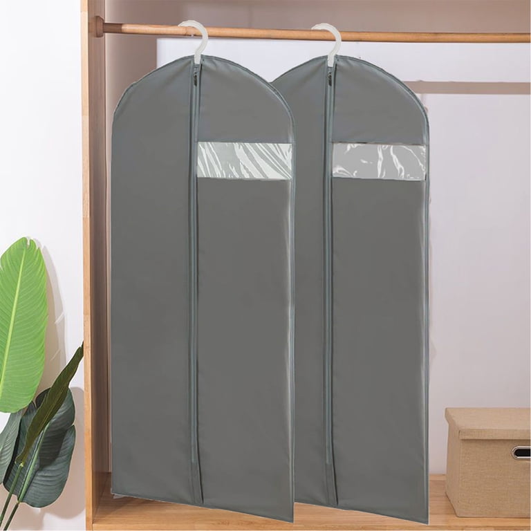 Kimmama Breathable Transparent Moth Proof Suit Storage Bags for Gowns, 65'' Long  Dress Garment Bag, 3-Piece - Walmart.com