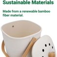 thumbnail image 4 of Reotemp Bamboo Fiber Kitchen Compost Bin (White), 4 of 4
