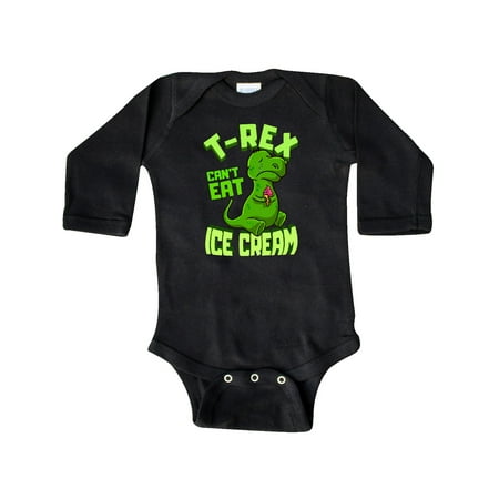 

Inktastic Dinosaur Ice Cream Funny Gift Baby Boy or Baby Girl Long Sleeve Bodysuit