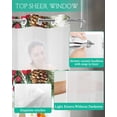 thumbnail image 4 of No Hook Shower Curtain with Snap in Liner, Merry Christmas Pine Tree Leaves White Hotel Shower Curtains for Bathroom, Washable Shower Curtain Liner Set with Mesh Top Window, 48"x72", 4 of 6