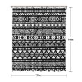 thumbnail image 5 of Black Geometric Diamond Triangle Pattern Shower Curtain 72"x84" ,Bathroom Decorative Shower Curtains Set with 12 Hooks,Modern Waterproof Washable Shower Curtain, 5 of 6