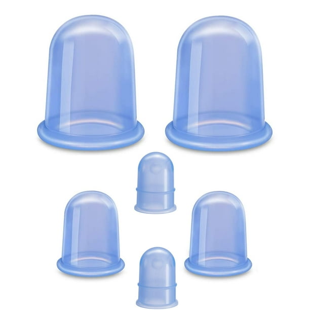 Set de terapia de ventosas SHKIBY Silicone (kit de 6 piezas) con copas faciales