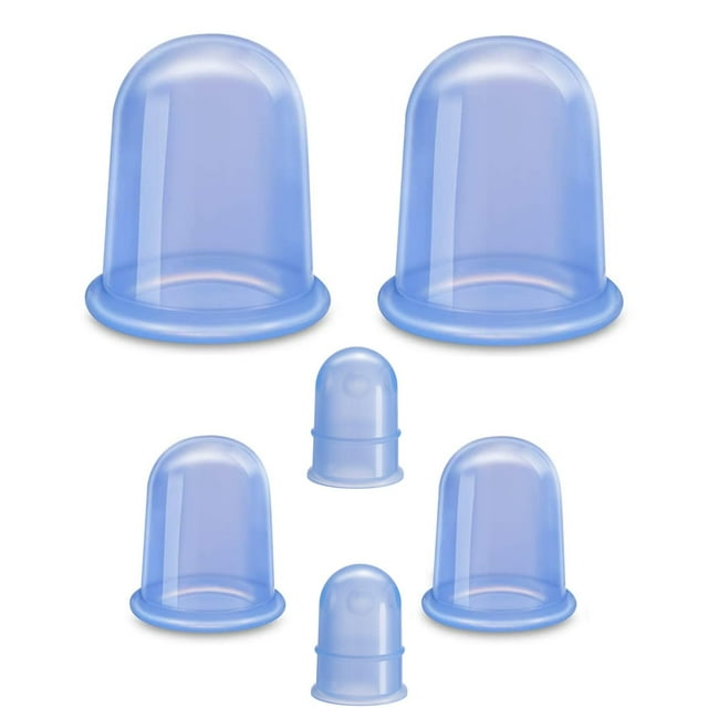 Set de terapia de ventosas SHKIBY Silicone (kit de 6 piezas) con copas faciales