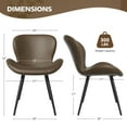 thumbnail image 3 of Hawsaiy Faux Leather Dining Chairs Set of 2 with Widened Backrest & Seat,Dark Brown, 3 of 10