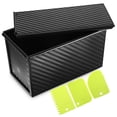 thumbnail image 1 of SHISUYAN Bread Pan With Lid Loaf Pan Bread Loaf Pan Bread Box Loaf Pan With Lid Sandwich Bread Loaf Pan With Scrapers, 1 of 8