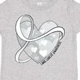 thumbnail image 4 of Inktastic Lung Cancer Awareness White Ribbon Around Heart Boys or Girls Toddler T-Shirt, 4 of 5