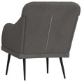 thumbnail image 3 of vidaXL Armchair Dark Grey 63x76x80 cm Velvet, 3 of 5