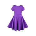thumbnail image 2 of Robe Fille Violette Rainbow Cœur Happy Day Coton Manches Courtes Décontractée 12 Ans, 2 of 8