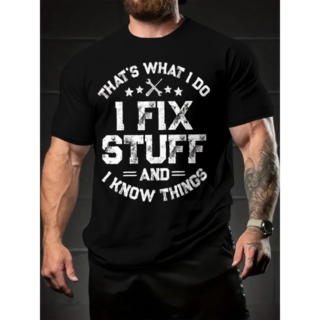 I Fix Stuff Graphic Tee - Comfortable Short Sleeve Casual T-Shirt for Men, Perfect for Summer Daily Activities, Relaxation, and Outdoor Events Tee For Adult, Men, Women, Teen, Teenager, Adolescent,Yo