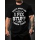 thumbnail image 1 of Camiseta gráfica "I Fix Stuff": cómoda camiseta informal de manga corta para hombre, ideal para actividades diarias de verano, relajación y eventos al aire libre. Camiseta de ocio., 1 of 5
