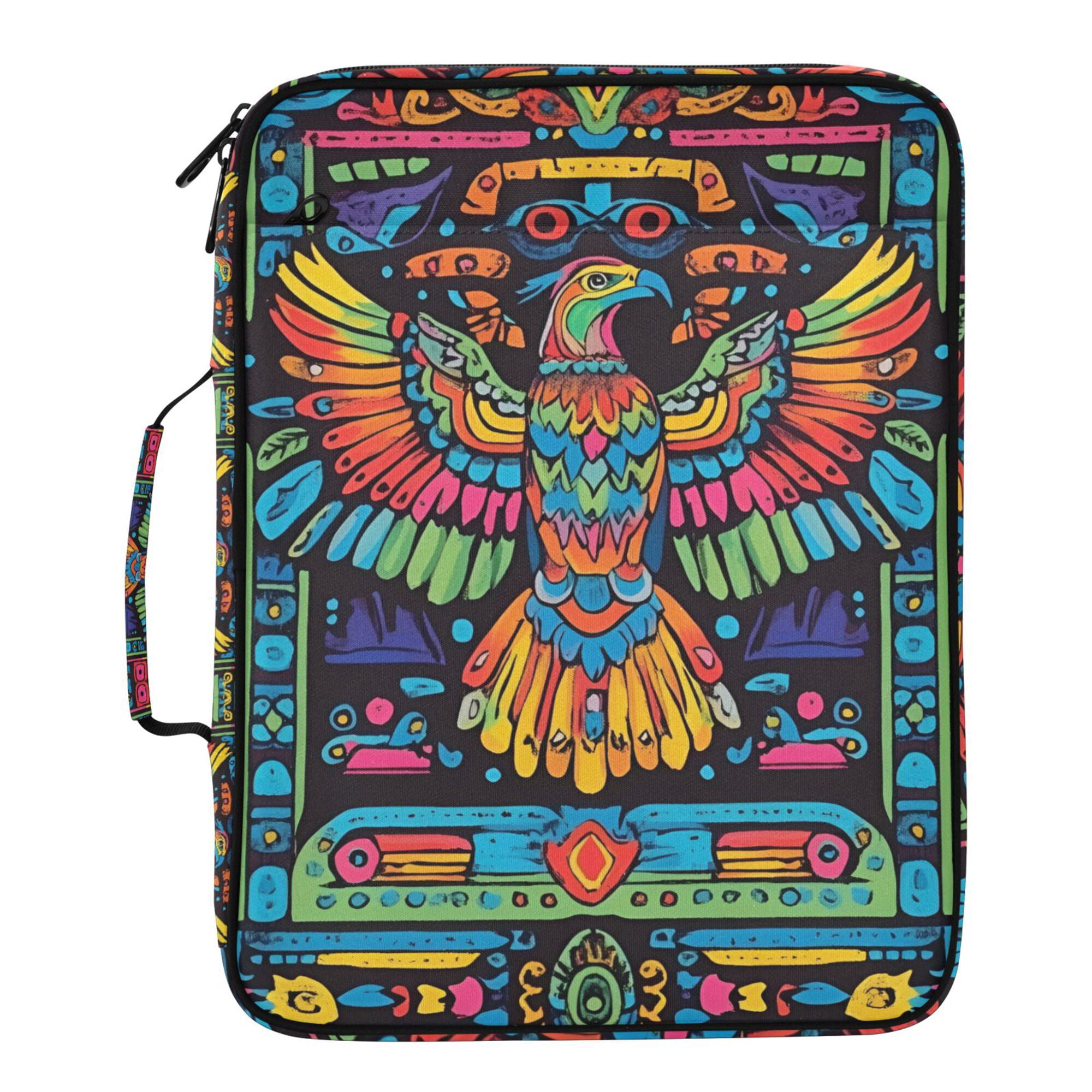 FORMRS Accordion File Folder A4 Size 7-Pocket Expanding Document Organizer Bag with 3 Ring Binder, Abstract Eagle