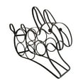 thumbnail image 1 of Black Enamel Coated Metal Bunny Rabbit Wine Rack - Holds 5 Bottles - 20.5 Inches Long - Ideal for Countertops and Kitchen Displays - Whimsical Elegance, 1 of 3