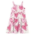 thumbnail image 6 of XUNKUSGA Toddler Girl Summer Dresses Casual Sleeveless Button Down Beach Dresses Graphic/Tie Dye Sundresses Swing Flowy Tiered Midi Sundress with Pockets 2-12 Years, 6 of 6