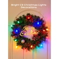 thumbnail image 5 of C9  Christmas Lights Outdoor, 50 FT 50  Multi-colored Connectable C9 String Lights for Christmas Tree  Roofline Garden Backyard Holiday Party Indoor Outdoor Decoration, Green Wire, 5 of 6