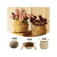 thumbnail image 3 of Seagrass Working Rattan Wicker Storage Basket Planting Folding Flower Pot Laundry Basket Home Garden Belly Flower Pot Decoration, 3 of 5
