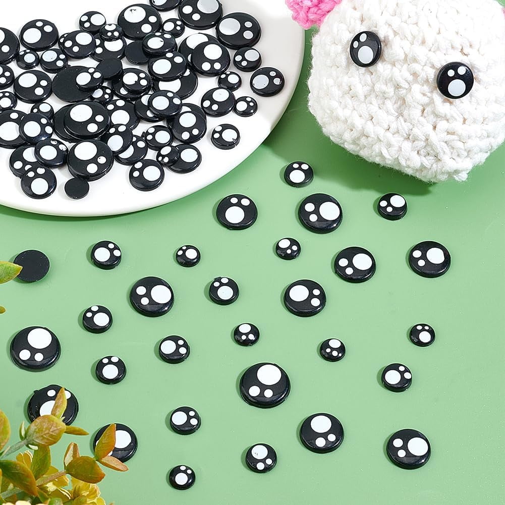 1380pcs Mini Black Eyes 5 Sizes Black Doll Eye Beads Bears Teddy Puppets  Decoys Sewing Arts Crafts Eyes Loose Spacer Beads for Craft Making Earring  Necklace Bracelet Necklace Jewelry 