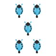 thumbnail image 3 of Soidarity Campana de bicicleta de plástico de dibujos animados bicicleta anillo alarmante forma de insecto manillar campana pequeña, azul Azul 5Conjunto, 3 of 6
