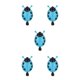 thumbnail image 3 of Soidarity Campana de bicicleta de plástico de dibujos animados bicicleta anillo alarmante forma de insecto manillar campana pequeña, azul Azul 5Conjunto, 3 of 6