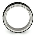thumbnail image 2 of Edward Mirell Stainless Steel & Black Ti Casted 9mm Band, 2 of 7