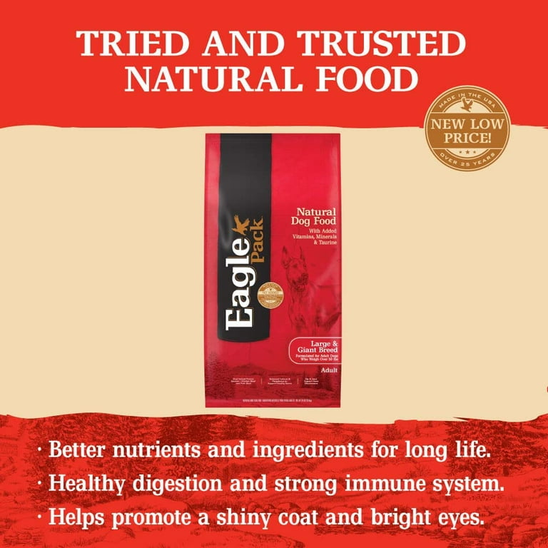 Eagle Pack Natural Dry Large Breed Dog Food Chicken Pork 30 Pound Bag