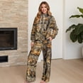 thumbnail image 4 of Garronmavis Camo Sweat Set Womens Sweatsuits 2 Piece Set Wide Leg Womens Sweatpants Joggers Airport Travel Pants Lounge Set Leisure Vacation Clothes, Size S, 4 of 6