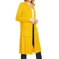 thumbnail image 2 of Women's Casual Loose Fit Side Pockets Solid Soft Lightweight Long Cardigan, 2 of 4