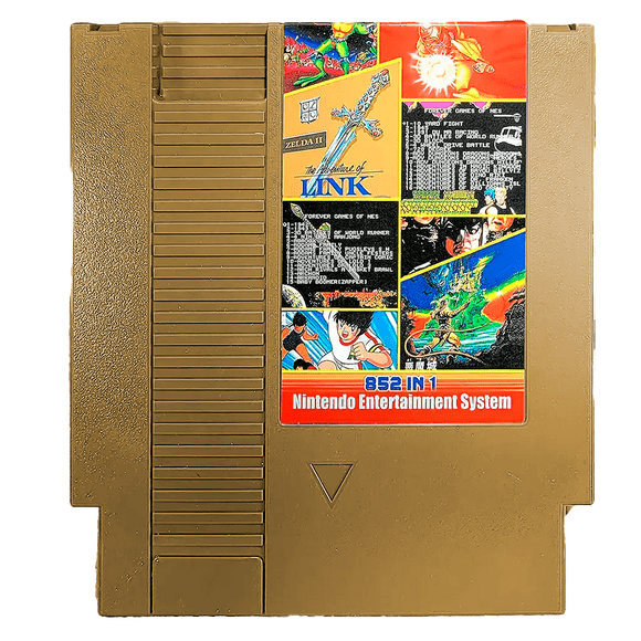 Colección De Juegos Clásicos Nes 852 En 1 Juegos Físicos Dorado